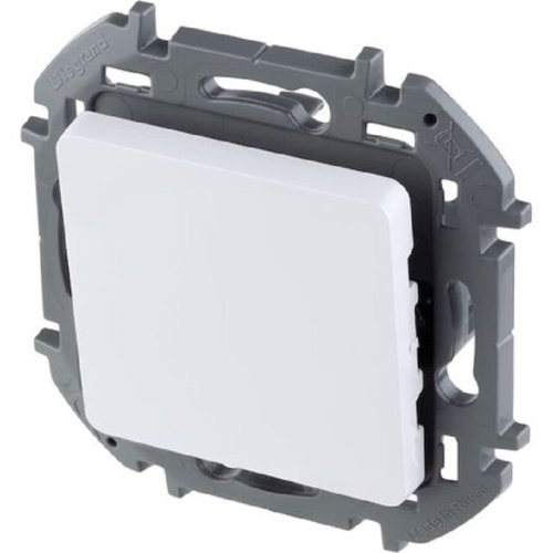 Переключатель кнопочный без рамки Legrand Inspiria 1-кл. проходной белый картинка